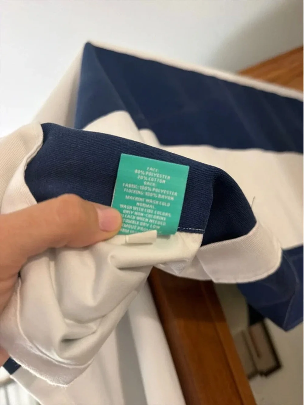 4-Piece Pillowfort Navy & White Striped Curtain Panels